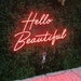 Hello Beautiful Neon Sign Custom Neon Sign Wall Decor Glam - Etsy