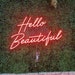 Hello Beautiful Neon Sign Custom Neon Sign Wall Decor Glam - Etsy