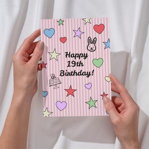 Ruby's Cake Birthday Card (Editable Canva Card) (Max and Ruby Cartoon Inspired)