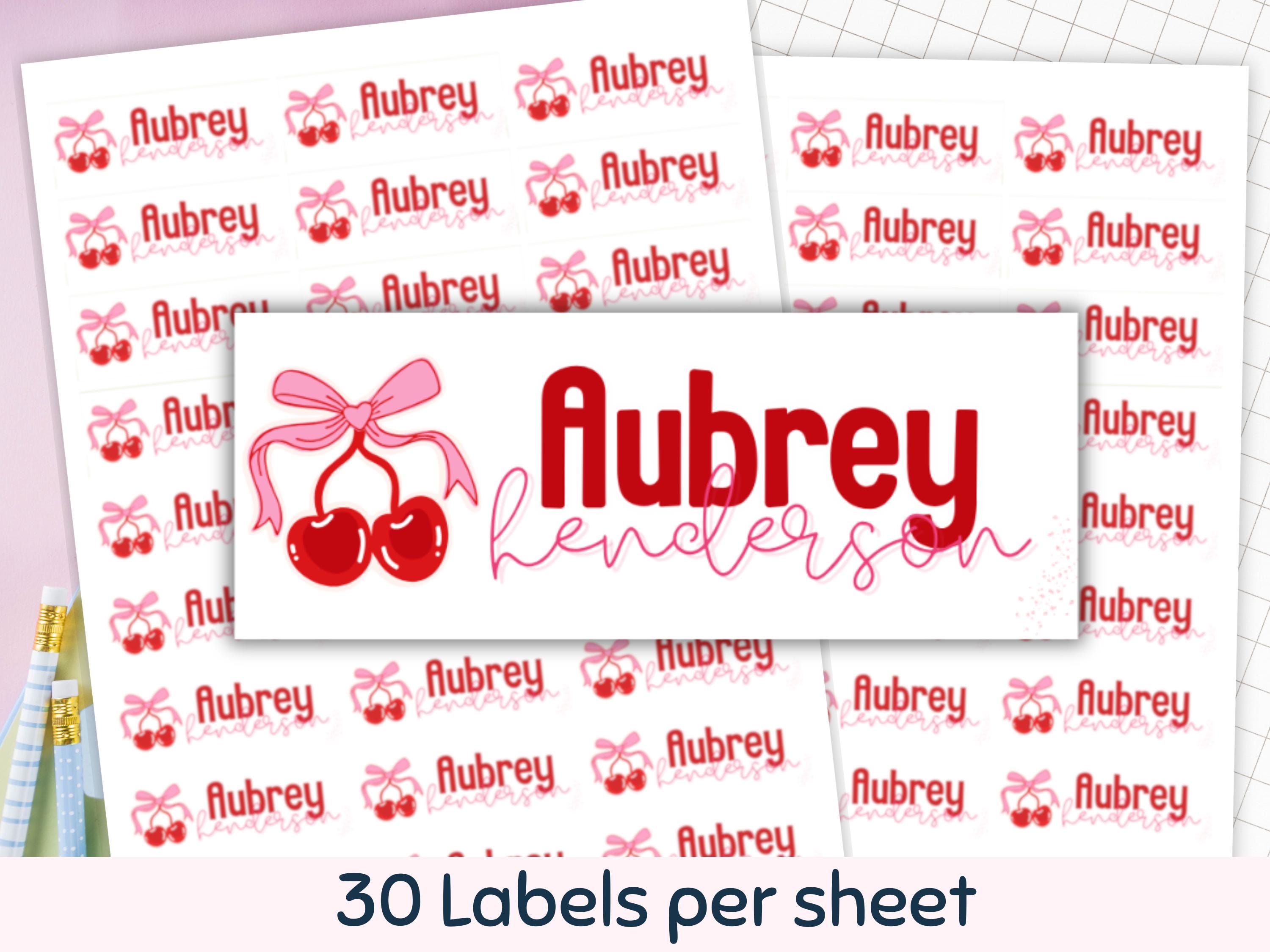 Cherry Name Stickers - Etsy