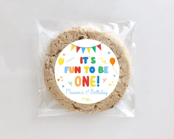 Its Fun to be One Birthday Stickers | Colorful 1st Birthday Decor