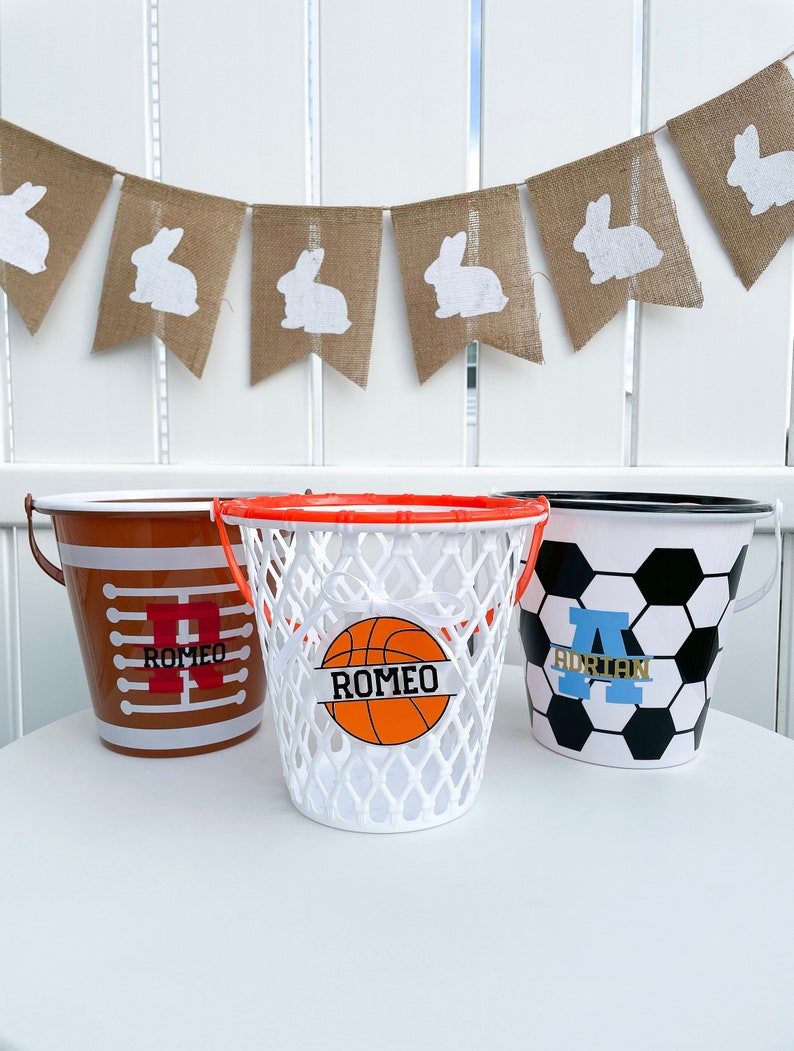 Personalized Name Sports Themed Basket