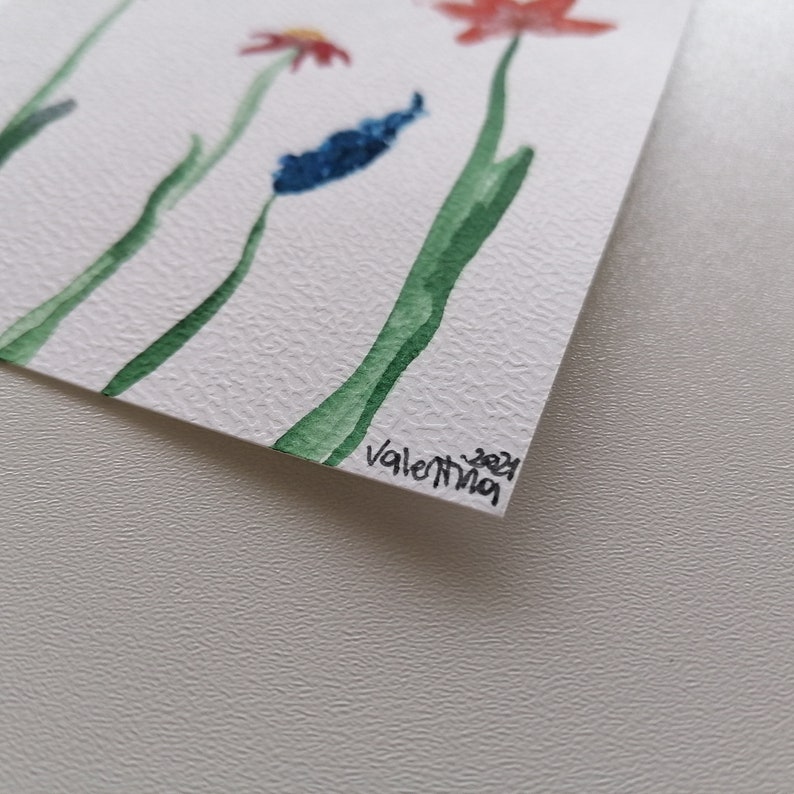 Original artwork watercolor flowers flowers watercolor painting