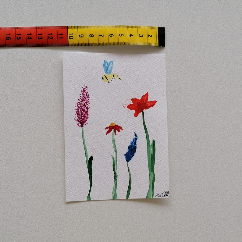 Original artwork watercolor flowers flowers watercolor painting