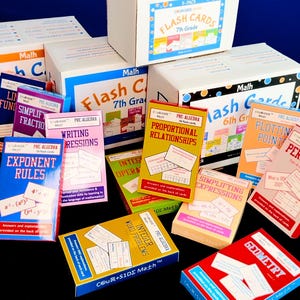 Math Flashcards 6th - 8th Grades