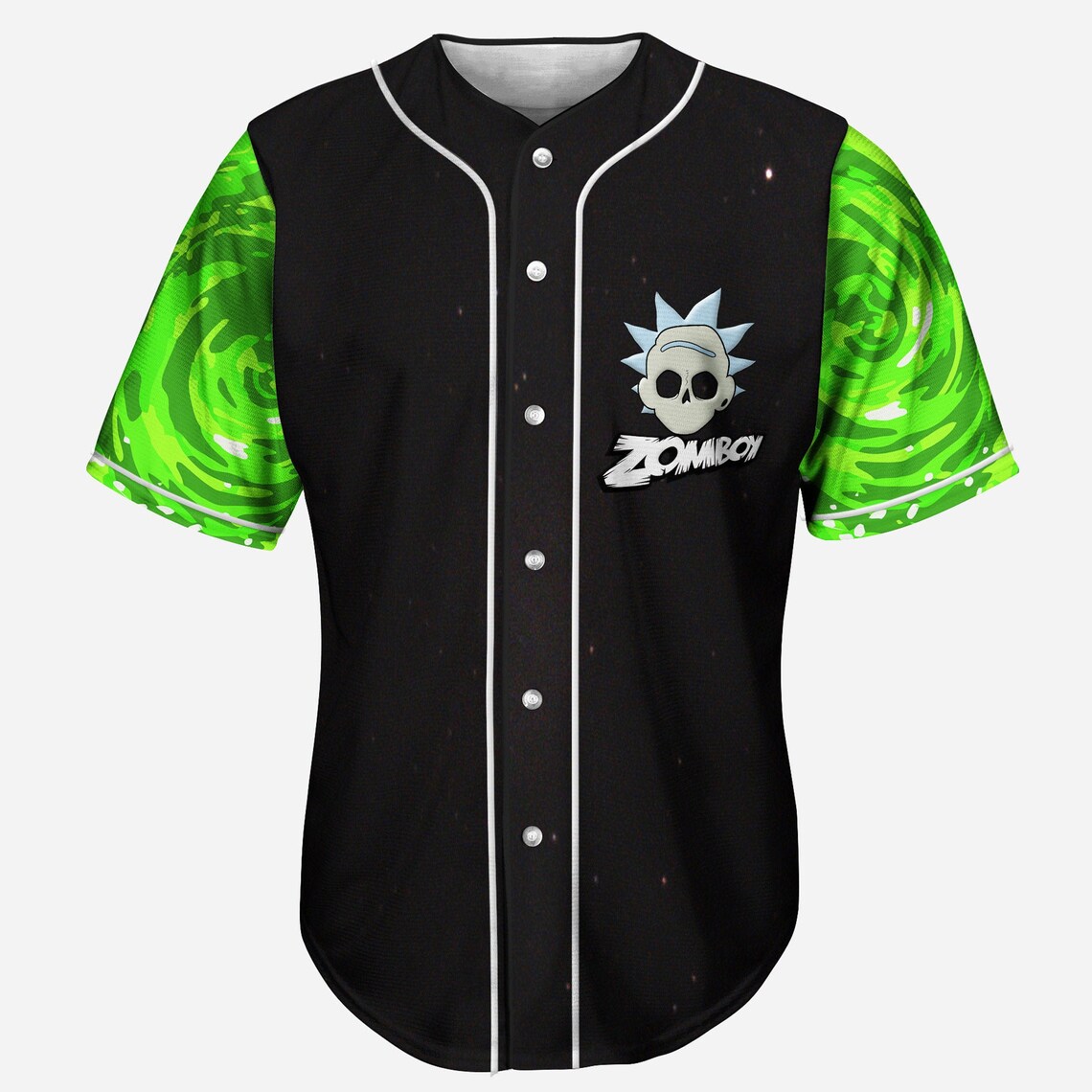 Zomboy x Rick and Morty Baseball Jersey for EDM festivals Etsy
