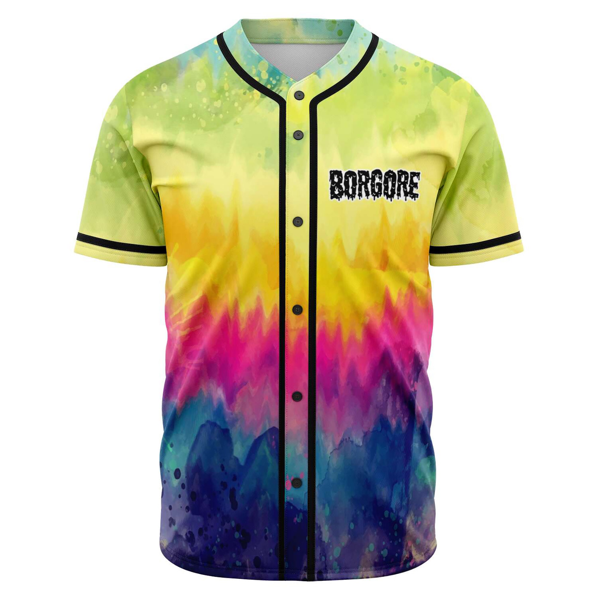 Tie Dye Baseball Jersey for EDM festivals Etsy