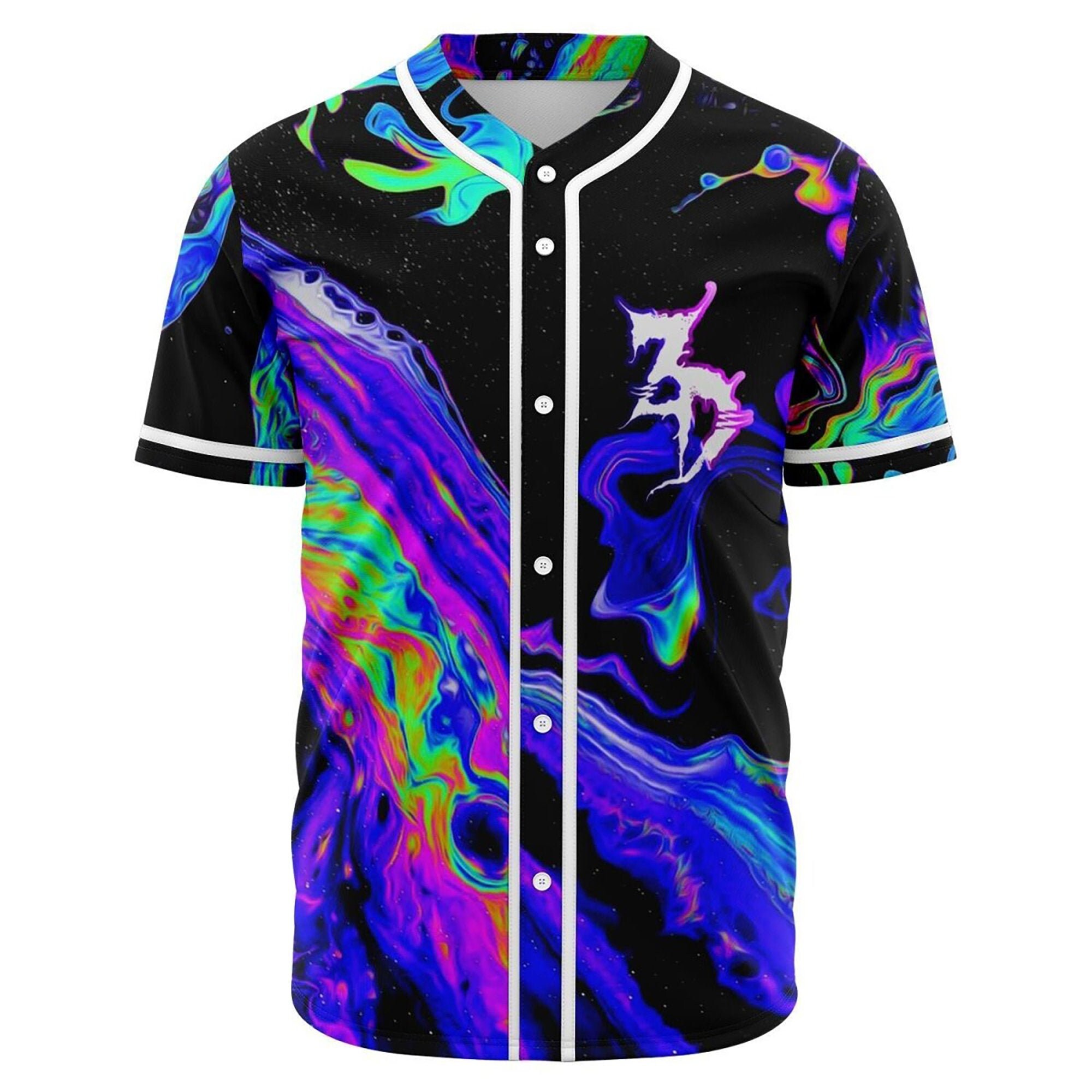 Zeds Dead x Oil Slick Baseball Jersey for EDM festivals Etsy