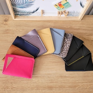 porte carte porte feuille minimaliste compact en cuir et personnalisable