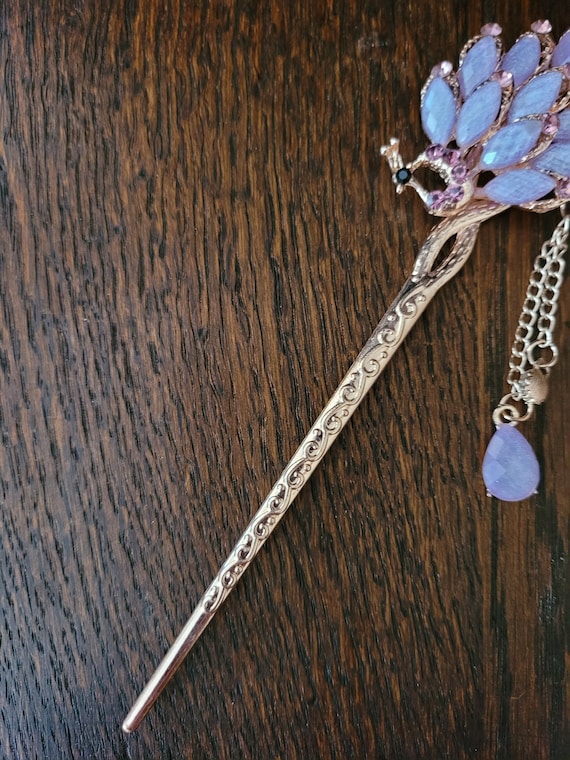 Peacock Hairpin - Etsy display picture 3