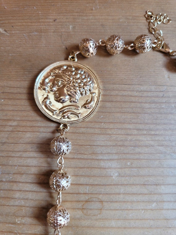 Baroque Bead and Coin Necklace