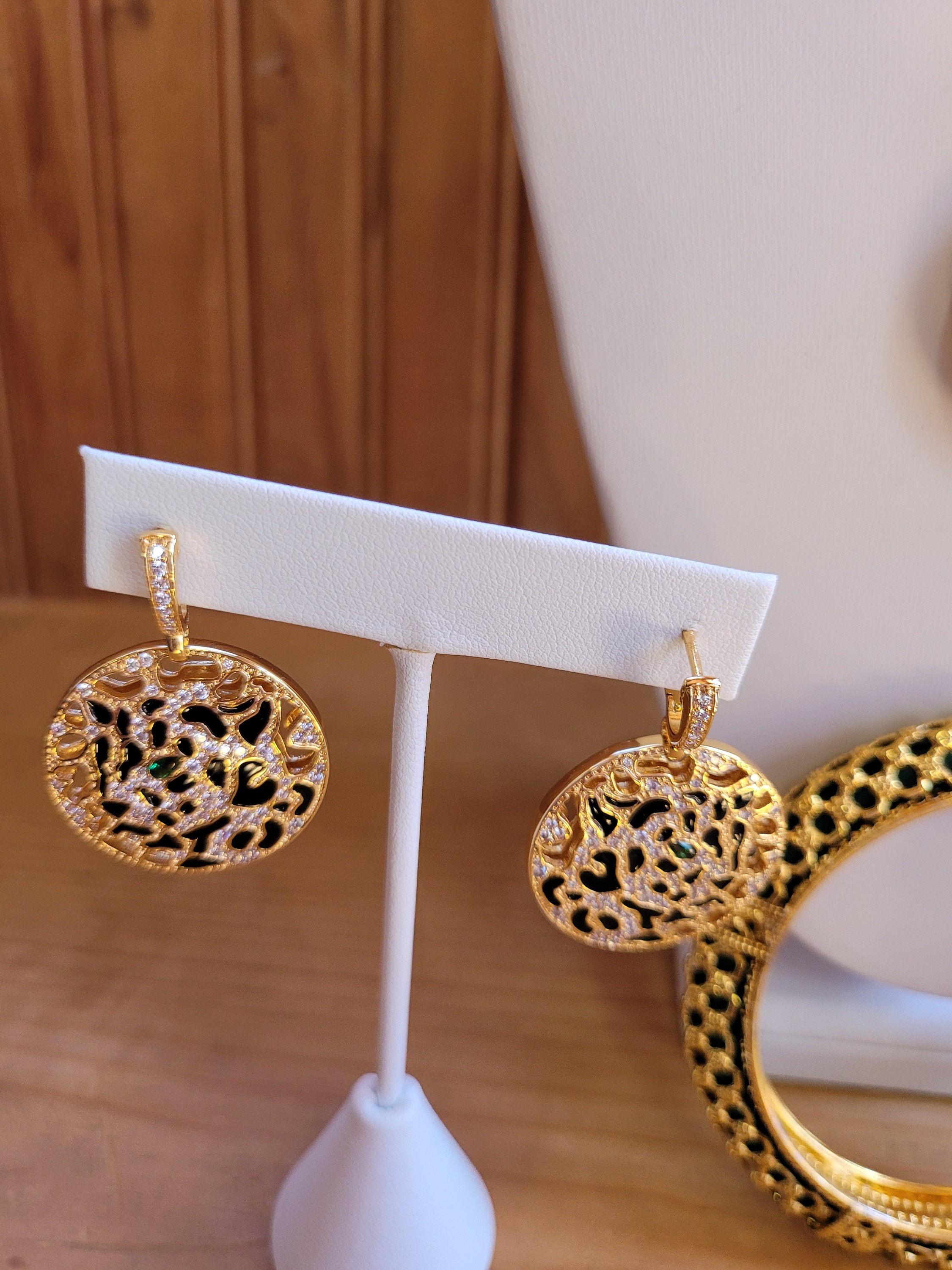 Set Gioielli Donna 4 Pezzi Con Motivo Leopardo – Orecchini, Bracciale Multistrato E Collana, Eleganti, Regalo Natale Compleanno - 5