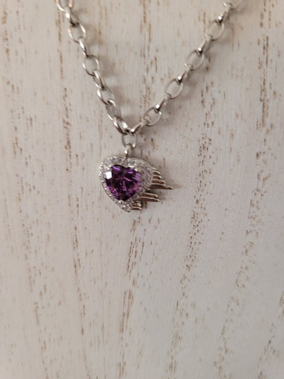Amethyst Heart Necklace