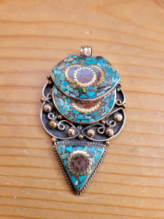 Turquoise pendant hotsell etsy
