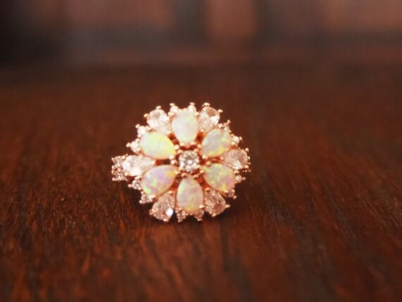 Opal Flower Ring - image 4
