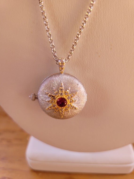 Ruby Locket Necklace - image 1