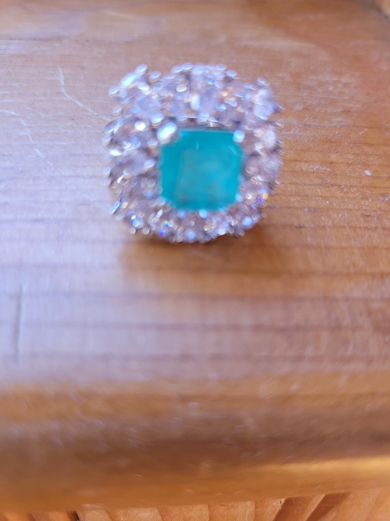 Paraiba Tourmaline and Diamond Ring - image 5