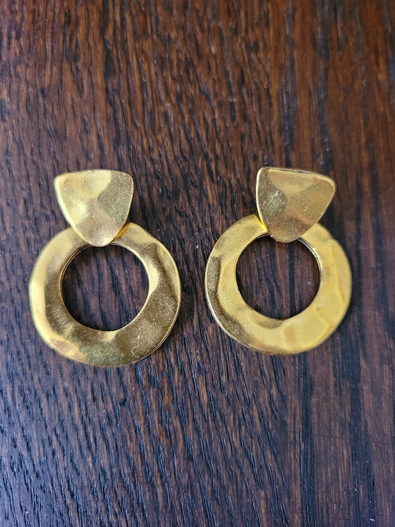 Hammered Hoop Earrings