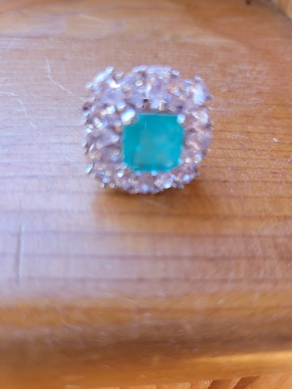 Paraiba Tourmaline and Diamond Ring - image 3