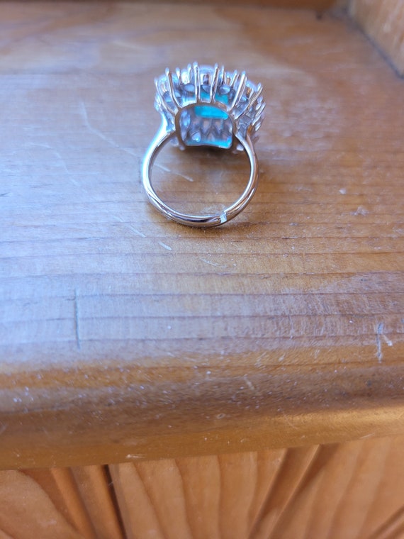 Paraiba Tourmaline and Diamond Ring - image 7