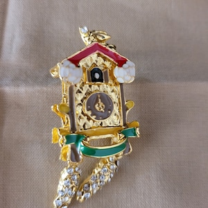 Cuckoo Clock Brooch