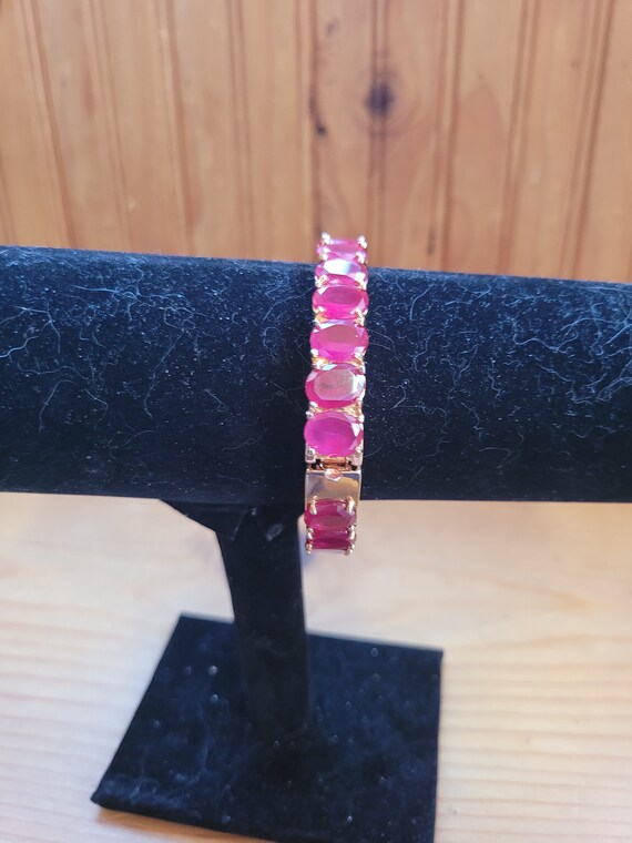Ruby Bangle Bracelet - image 6