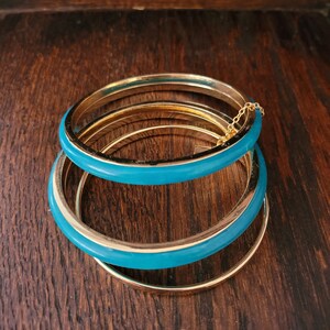 Aqua Blue Bangle Bracelets