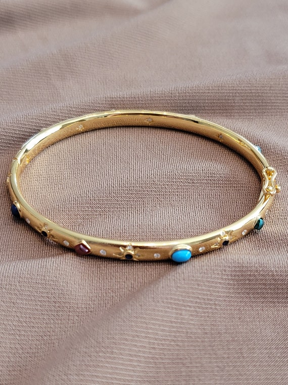 Gemstone Bangle Bracelet