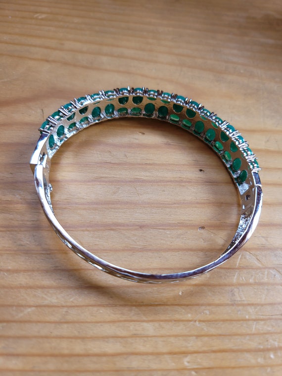 Emerald Bangle Bracelet - image 6