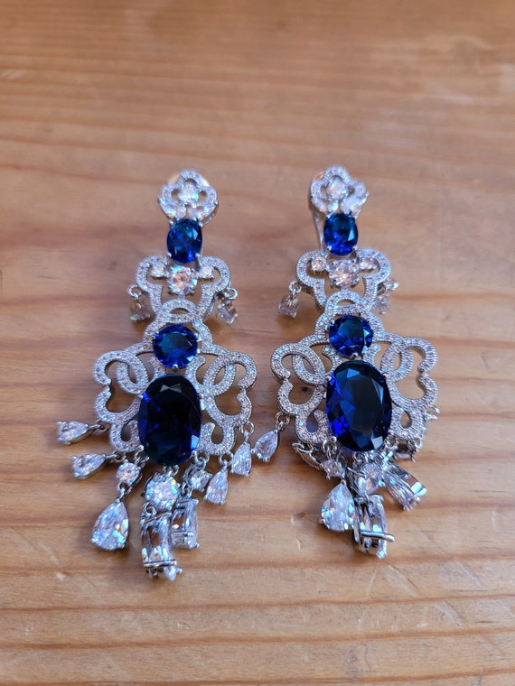 Blue Crystal Earrings