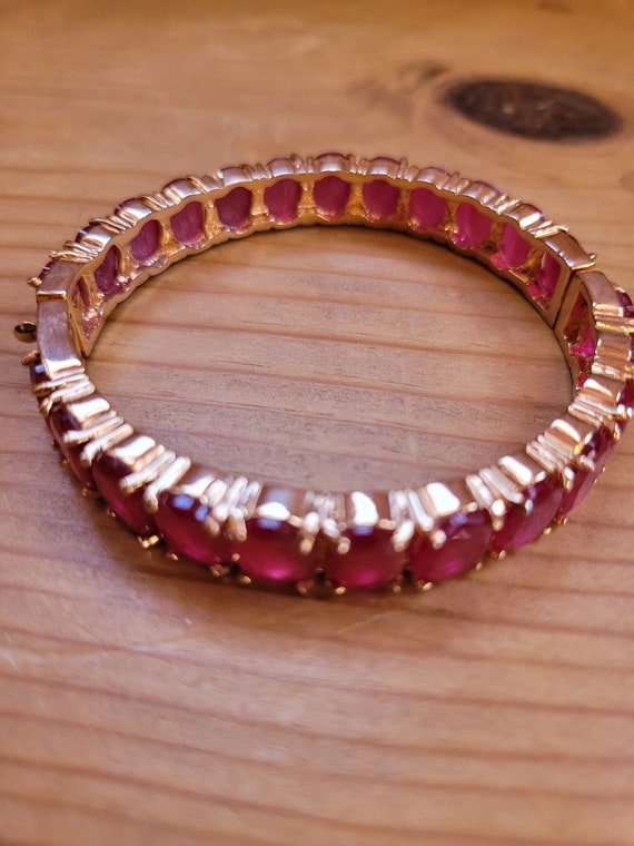 Ruby Bangle Bracelet - image 5