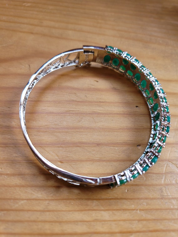 Emerald Bangle Bracelet - image 5