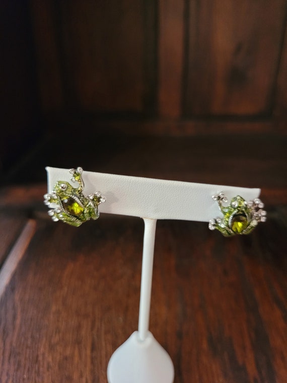 Frog Stud Earrings - image 2