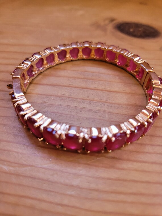 Ruby Bangle Bracelet - image 4