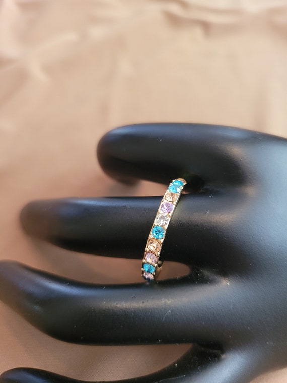 Rainbow Crystal Band Ring