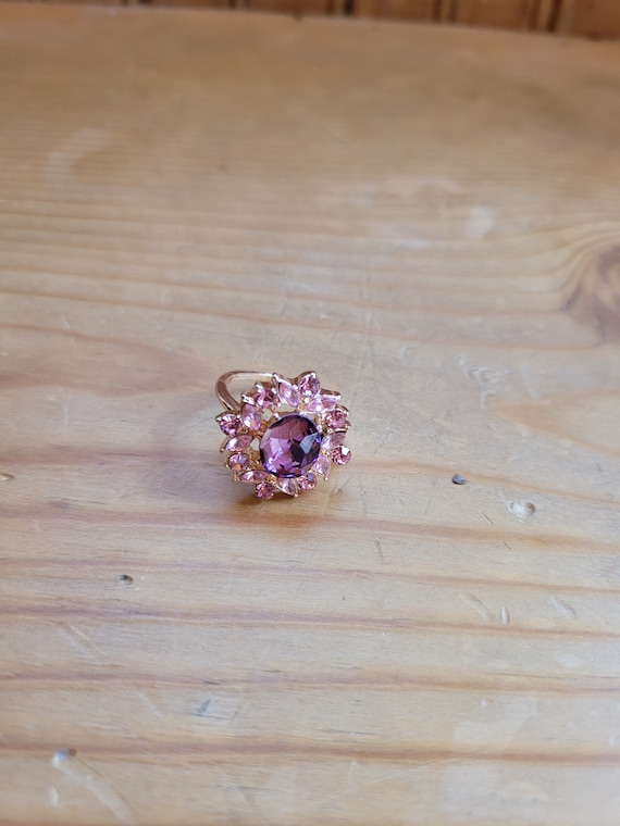 Amethyst Flower Ring