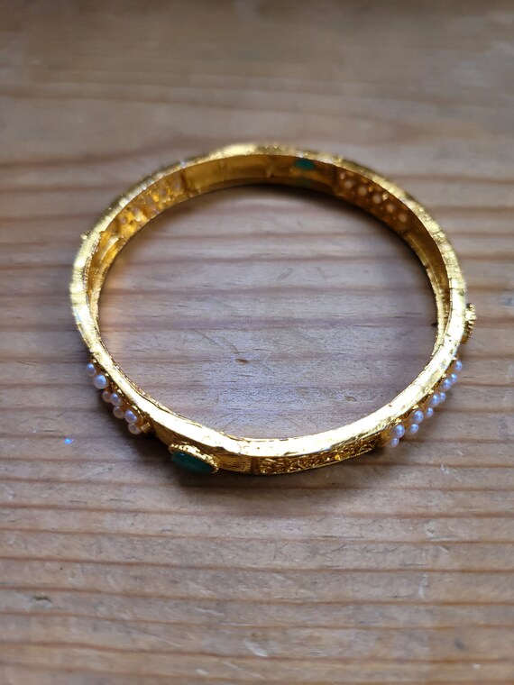 Ruby and Emerald Bangle Bracelet - image 5