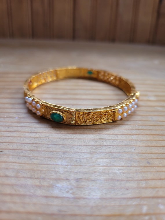 Ruby and Emerald Bangle Bracelet - image 3