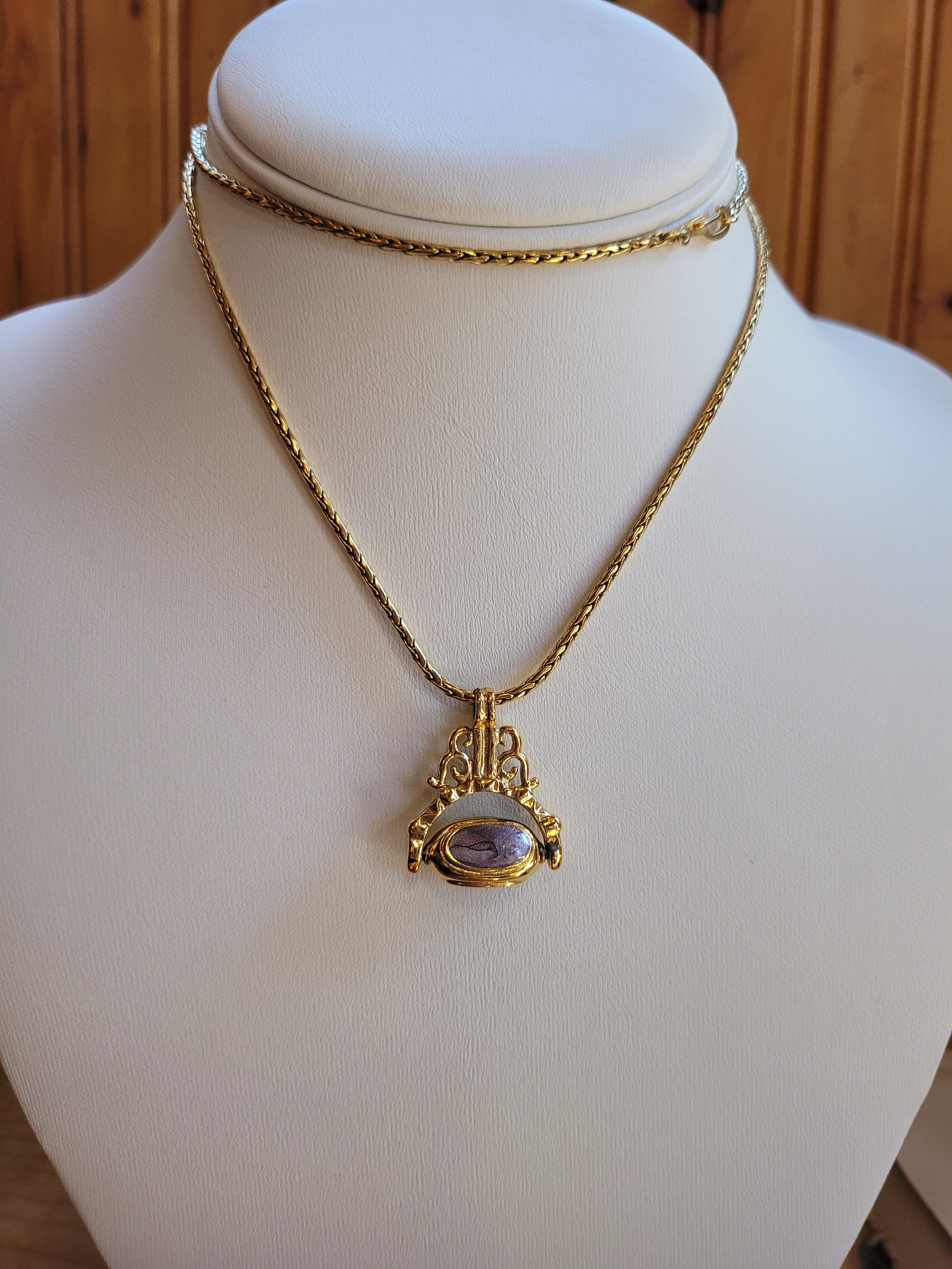 Opal FOB Swivel Locket - Etsy