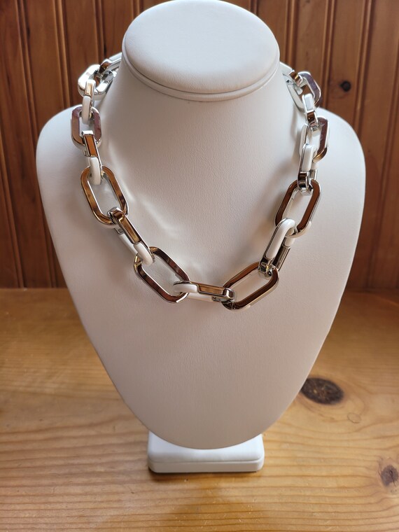 Chain Link Necklace Gem