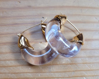 Art Deco Hoop Earrings