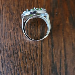 Chrome Diopside Disc Ring
