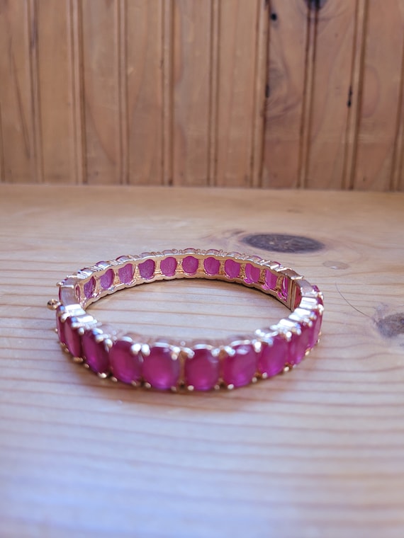 Ruby Bangle Bracelet - image 3