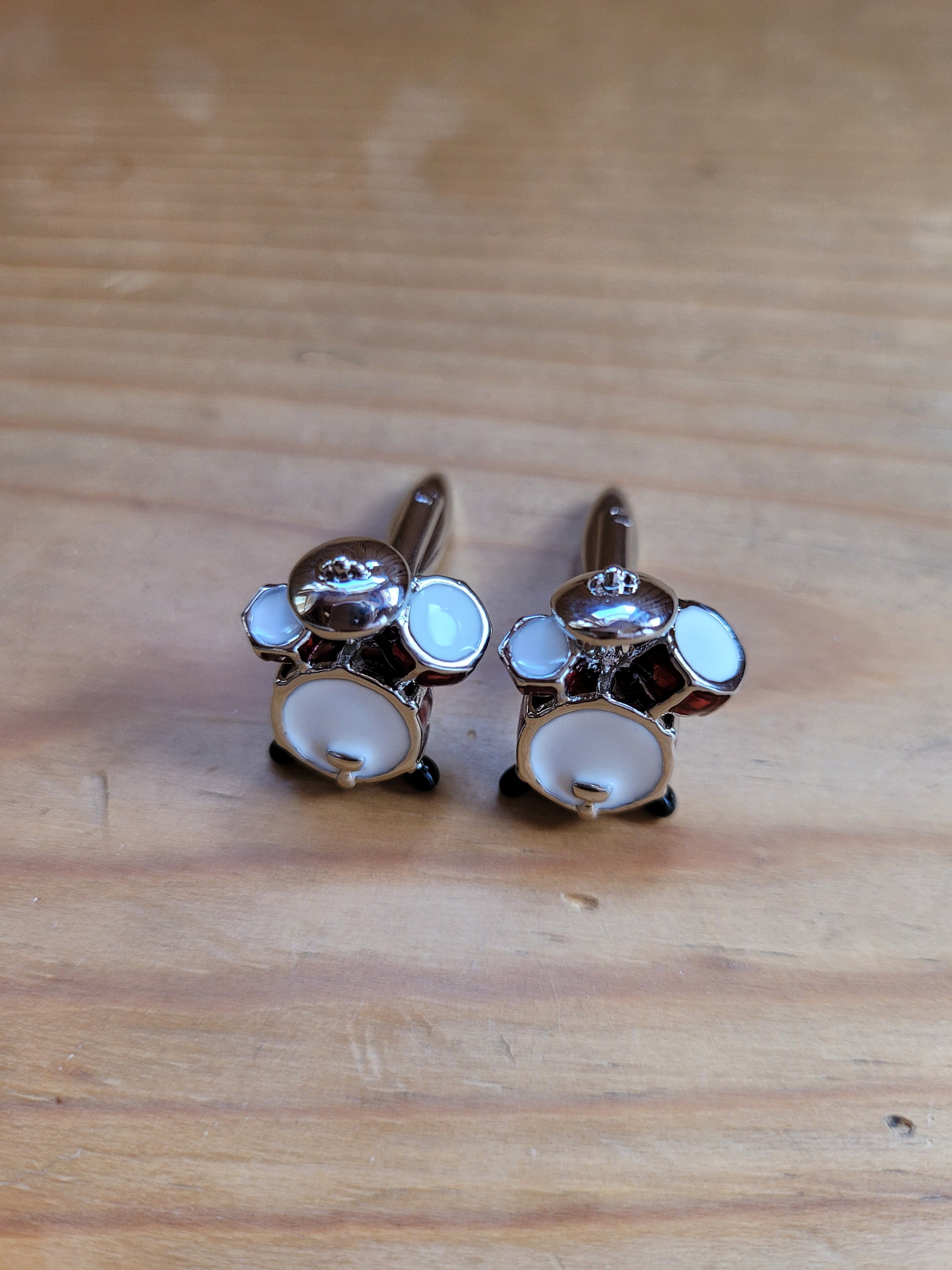 Drum cufflinks best sale silver