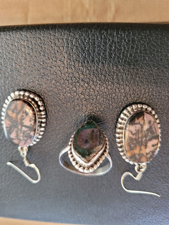 Leopard Stone Earring and Ring Set - image 7