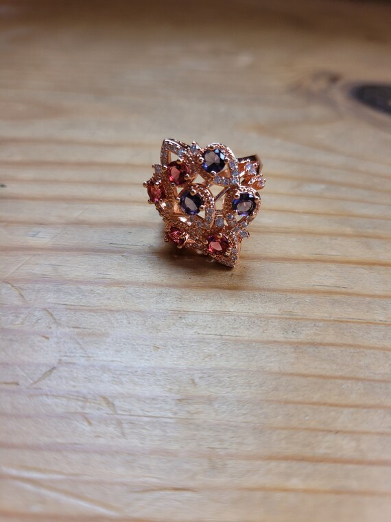 Amethyst and Ruby Ring - image 1