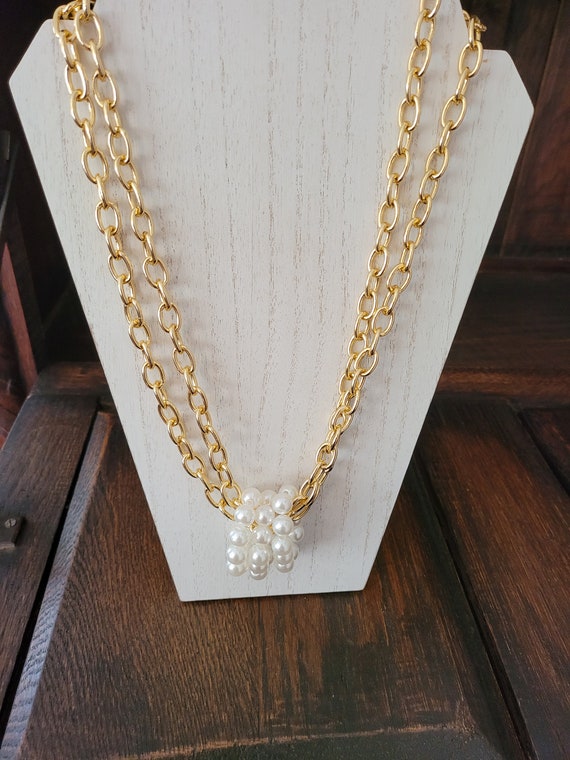 Pearl Chain Link Necklace