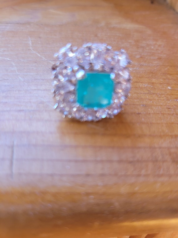 Paraiba Tourmaline and Diamond Ring - image 4