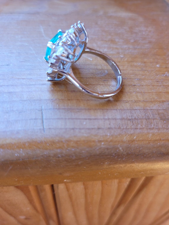 Paraiba Tourmaline and Diamond Ring - image 8