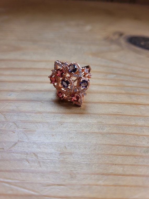 Amethyst and Ruby Ring - image 2